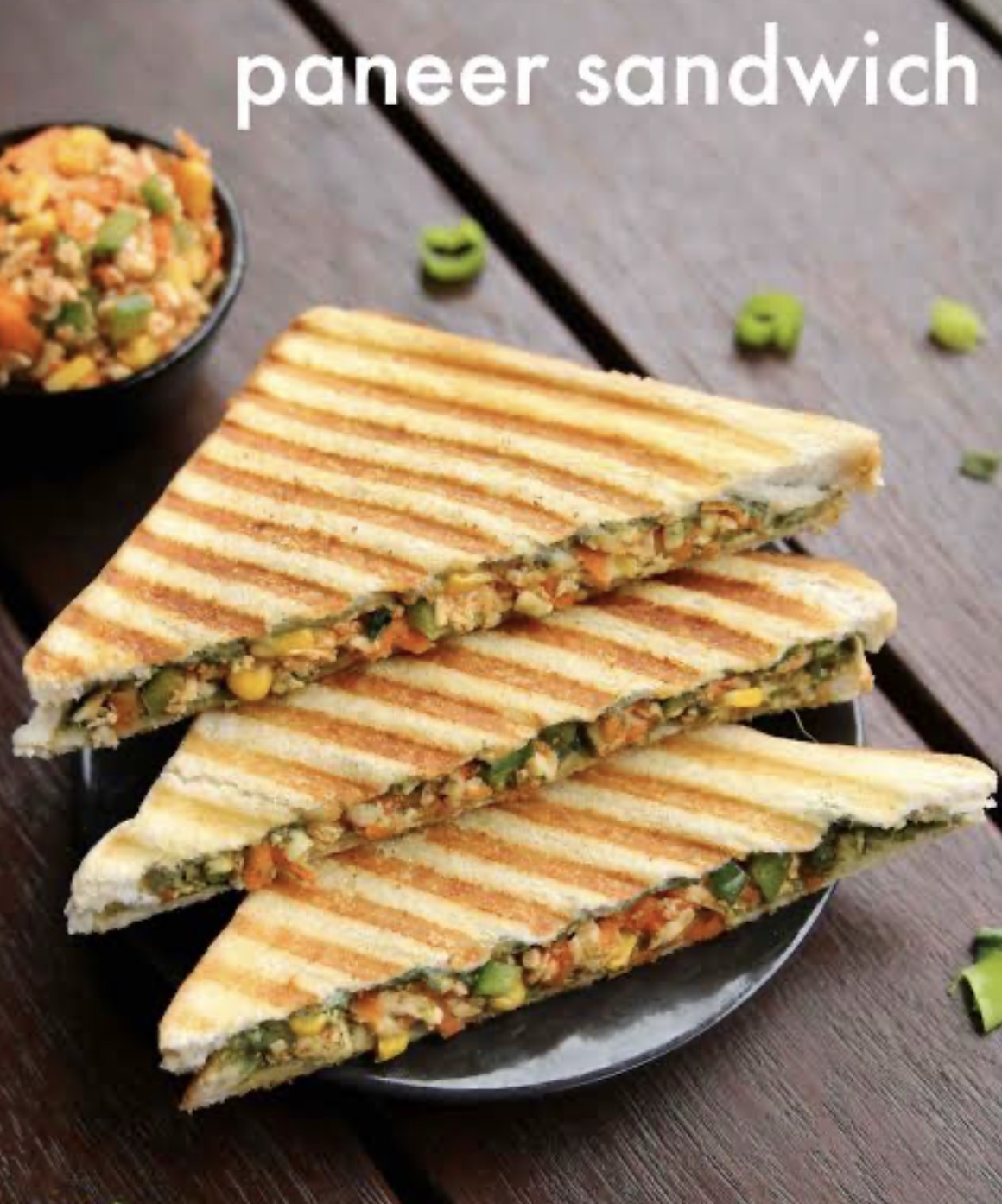 Veg Grilled Cheese & Paneer Sandwich